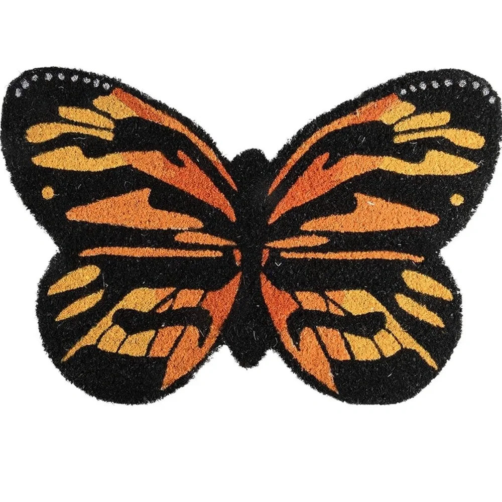 Orange and Black Butterfly Rug